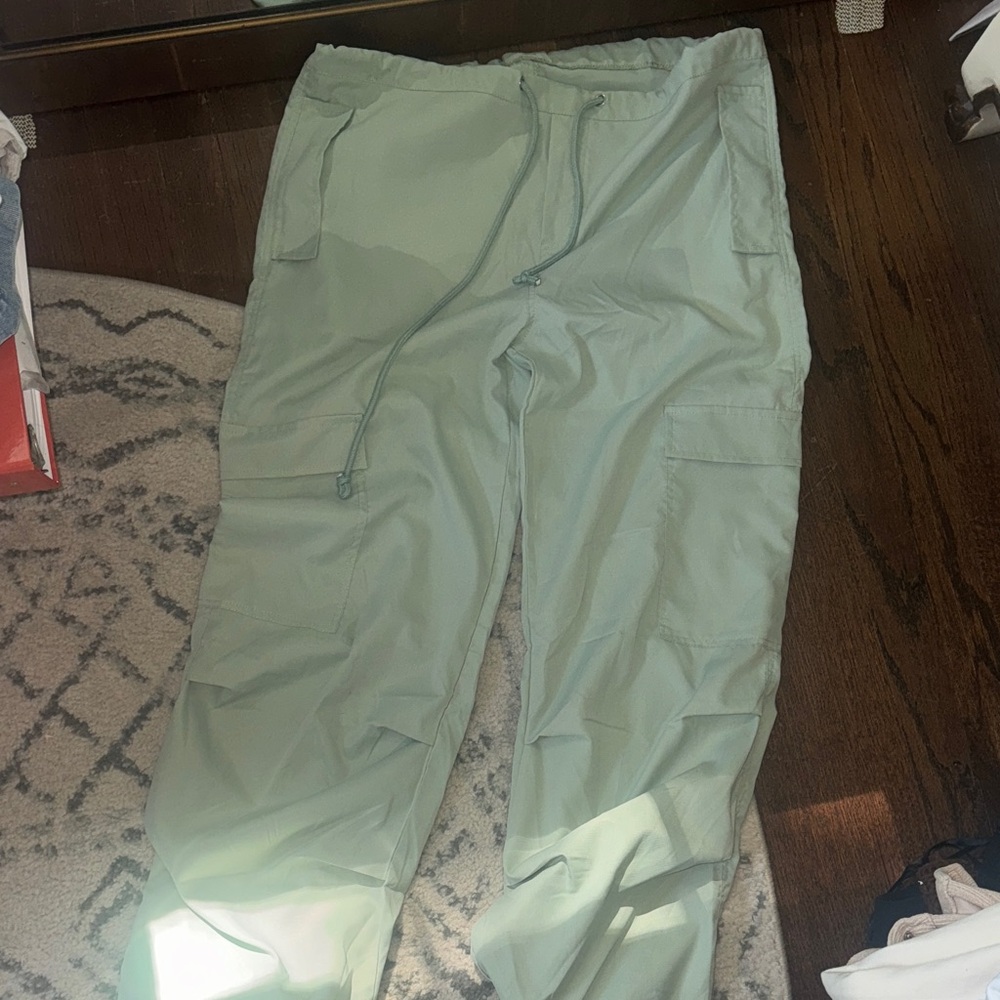 Women's Light Green Cargo Pants